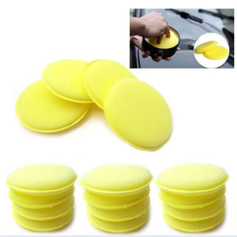 5-10PC Waxing Wax Foam Sponge Applicator Pad per Clean Car Vehicle Glass # T701