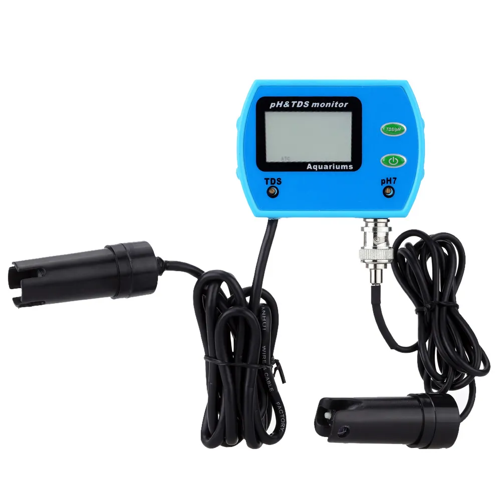 Freeshipping Mini-Aquarium 2 in 1 pH-Meter Wasserqualität Tester Analyzer Multi-Parameter Gute Wasserqualität Monitor TDS Meter Multiparameter