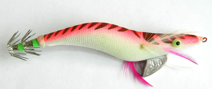 Hengjia 3.5＃釣りジグスイカウッドエビ釣りフックイカジグ釣りルアーズ13.5cm-19.8g