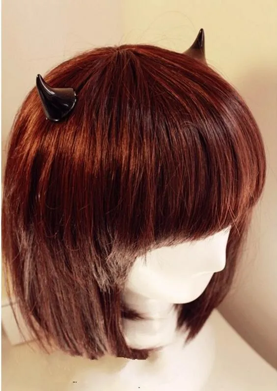 Halloween Devil Horns Hairpin Neon Colors Angle Harajuku Cute Exaggerated Hair Clip Bobby Pins 