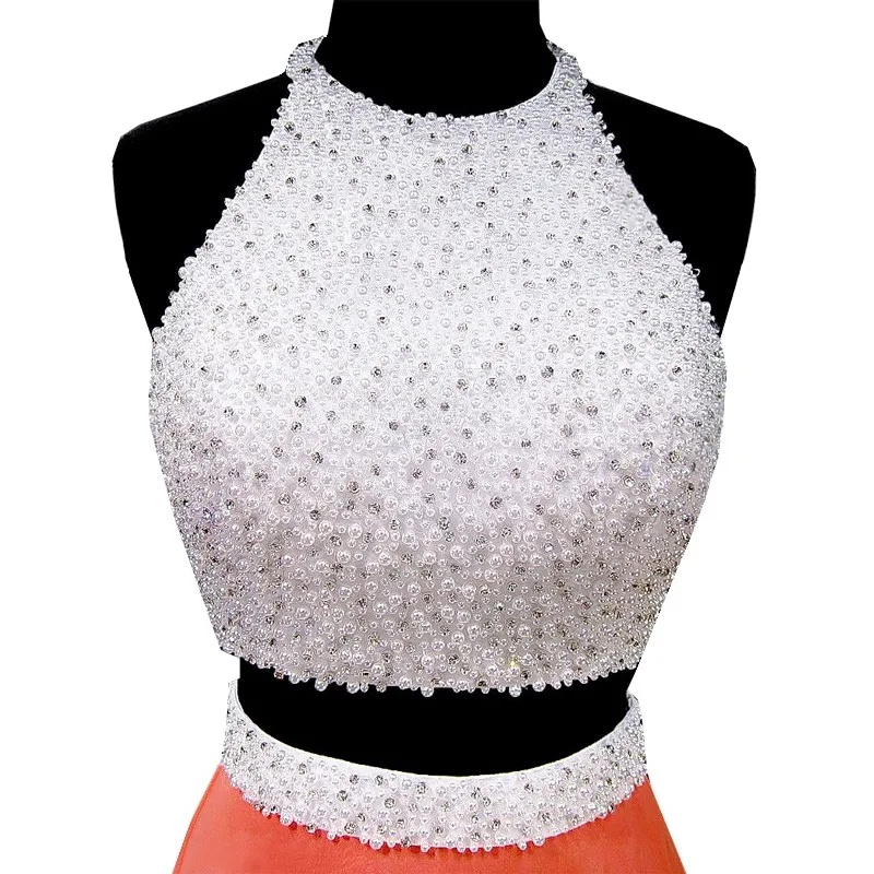 white and silver two piece dress Silver