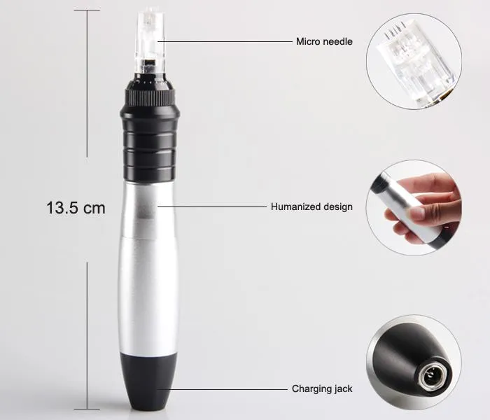 Derma Pen Stamp Auto Micro Needle Dr.pen Anti Aging Skin Therapy Wand Electric dermapen with Needle Cartridges