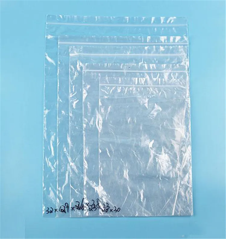 PE Clear Plastic Sacs Zipper Poly Opp Self Adhesive Seal Emballage Emballage Emballage pour vente au détail Recyclable 7C Small Size2239531