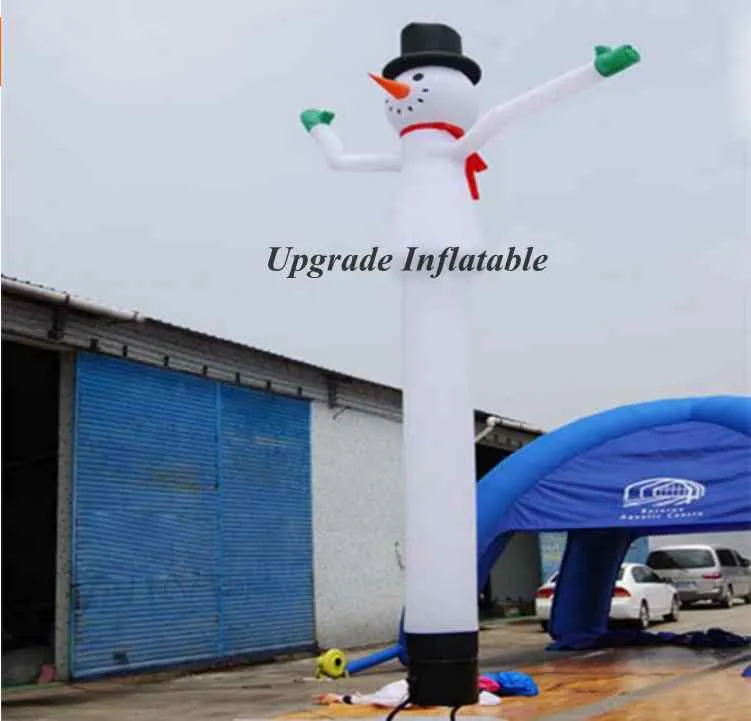 Goed verkopende 20 ft opblaasbare kerst opblaasbare sneeuwpop zwaaiende buis man reclame gemaakt in China