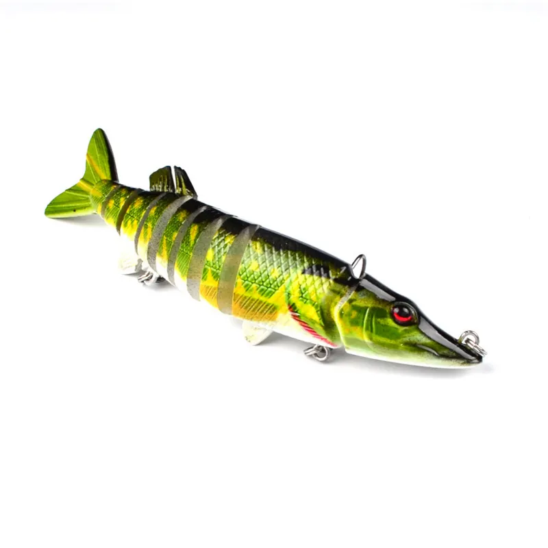 DHL Lieferung Große Köder 6 Farbe Neueste Multi Jointed Bass Kunststoff Angelköder Swimbait Sink Hooks Tackle 20,7 cm 66g