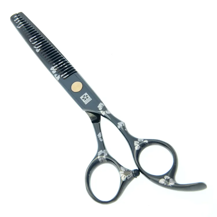 5.5Inch 6.0Inch Sakura Barber Salon Black Hair Scissors Barber Thinning Hair Shears Hairdressing Razor JP440C Free Shipping, LZS0098