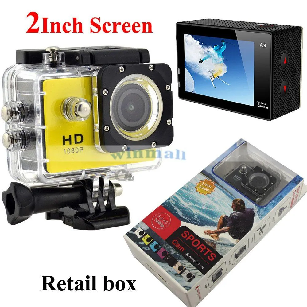 En ucuz En Çok Satan SJ4000 A9 Full HD 1080 P Kamera 12MP 30 M Su Geçirmez Spor Eylem Kamera DV ARABA DVR