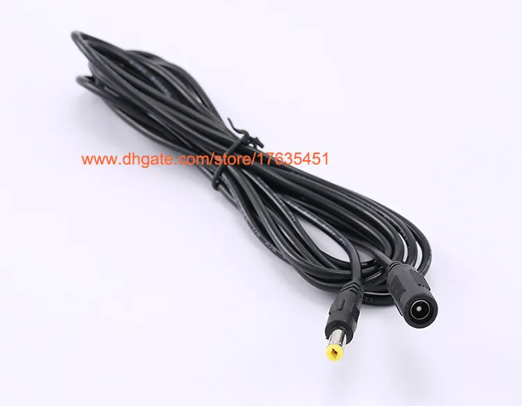 DC Power Feminino para macho plugue adaptador de cabo DC cabo de extensão 5/3 / 1 metro 5.5mm x 2.1mm frete grátis