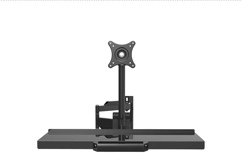 Full Motion Wall Mount Monitor Holder Keyboard Bracket PS Stand Sit-Stand Desk Workstation