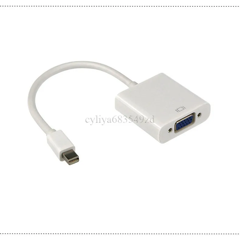 50er Thunderbolt Displayport Displayport Mini DP zu VGA Adapter Konverterkabel für MacBook PC Retail Pack Weiß