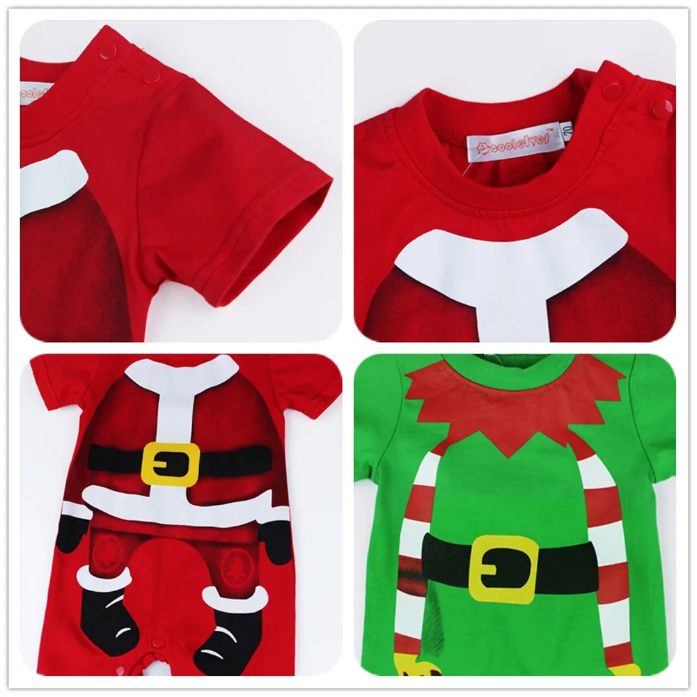 Baby Kerst Santa elf Kostuum Romper met Hoed Sz 624M Baby Jongens Meisjes Feestjurk6944164