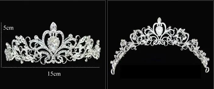 Tiaras Crowns Wedding Włosów Biżuteria Neceklace, Kolczyk Tanie Hurtownie Moda Dziewczyny Wieczór Prom Party Dresses Akcesoria HT01