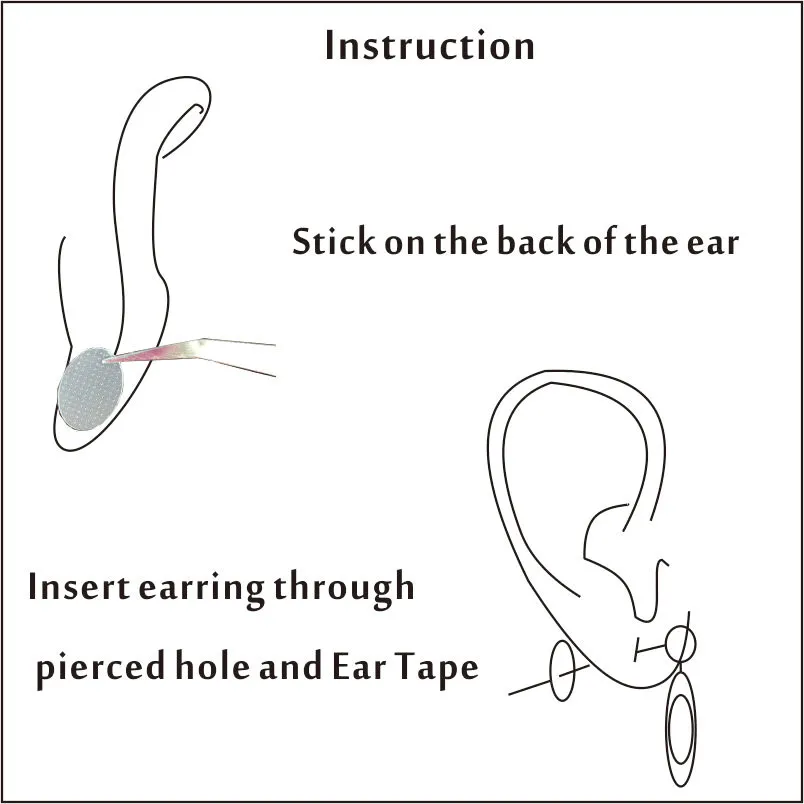 耳葉の目に見えないイヤーリフトサポートテープの伸びや破れた耳葉に最適で、重いイヤリングからの緊張を緩和する6864312