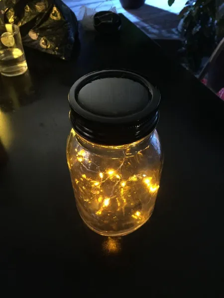 Christmas Party Decor Mason Jar Lid Insert With warm white LED Light Solar Panel for Glass Jars Christmas Lights6363771