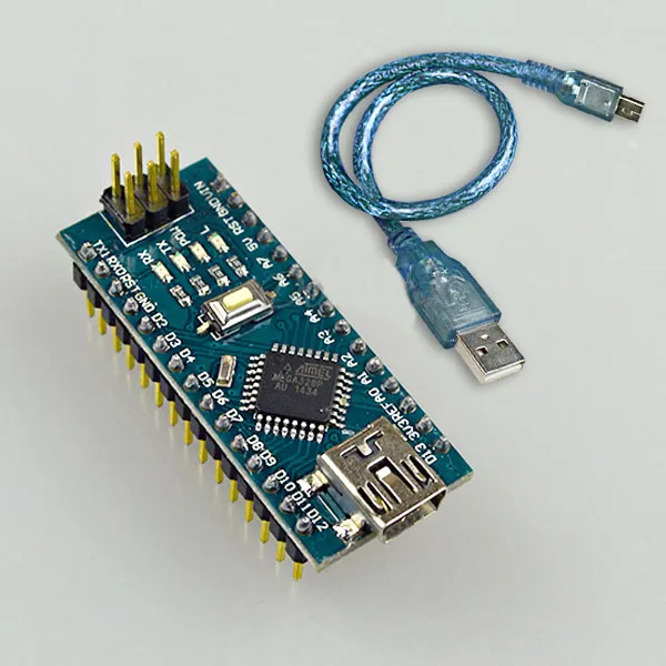 Для Arduino Nanov3.0 улучшена ATMEGA328 мини микроконтроллер доски USB кабель B00201 BARD