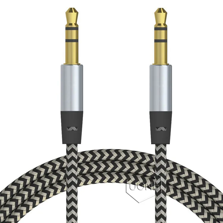 Cavo di prolunga AUX auto o in nylon intrecciato da 3 piedi 1 M Jack stereo ausiliario cablato da 3,5 mm Cavo maschio altoparlante del telefono cellulare Andrio5862513