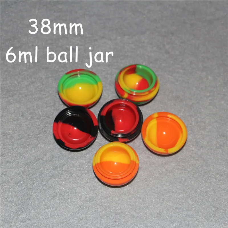 Hot ball shape silicone jars dab wax container holder 100% FDA Approved Non-stick silicone container for free shipping