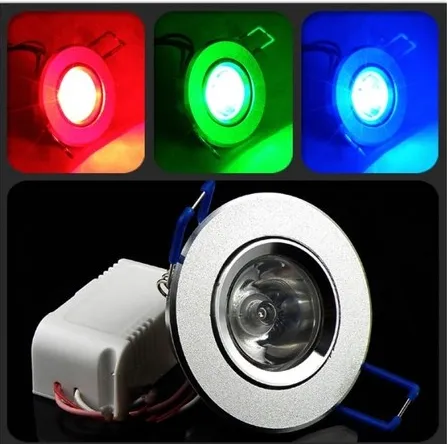 3W RGB LED -takljus Lamp RGB ner infälld lamplampa Spotlight 85 ~ 265V med 24 nyckelfjärrkontroller