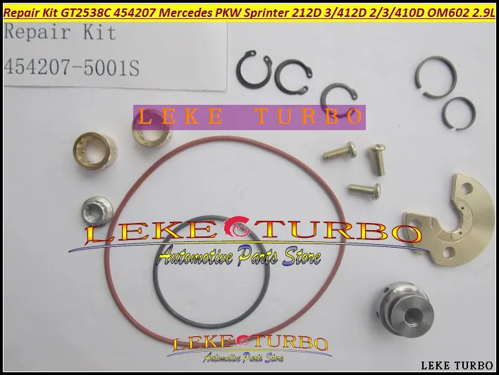 Kit de réparation Turbo, reconstruction GT2538C 454207-5001S 454207, turbocompresseur pour Mercedes PKW Sprinter 212D 312D 412D 310D 410D OM602 2,9l