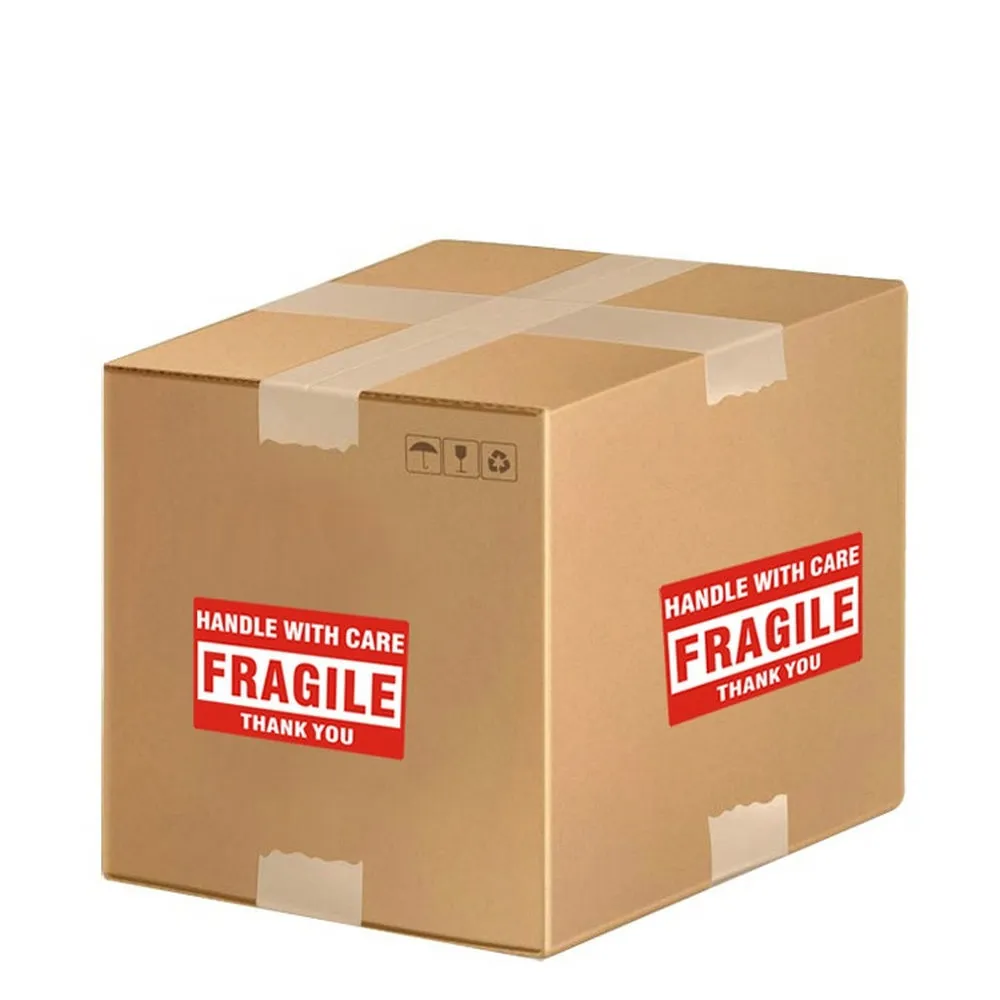 500 sztuk Pakowanie OSTRZEŻENIE STIKCER Drugle Habled z opieką z podziękowaniami Dostarczasz naklejkę etykietą 1 rolka 2x3 cale 51 x 76mm