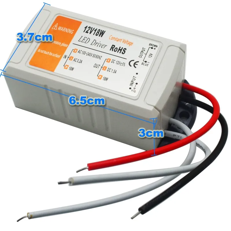 12V 6.3A 72W Voeding 18 W 28W 48W 100W 90V-240V Verlichting Transformers Safy Driver voor LED Strip Lichtbollen