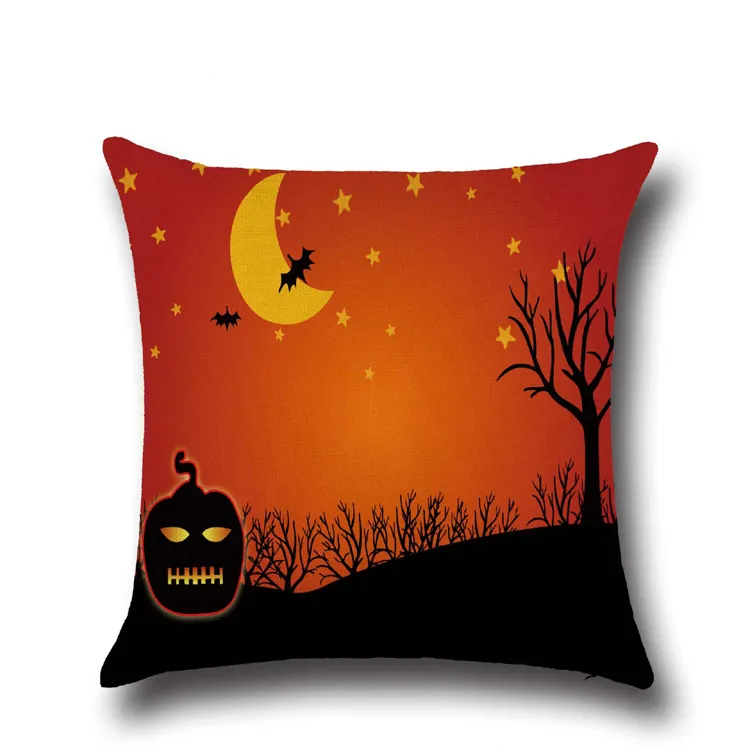 Housse de coussin de sorcière citrouille d'halloween, taie d'oreiller de Style dessin animé d'halloween, étuis de coussin décoratifs pour la maison, cadeau de Festival YLCM