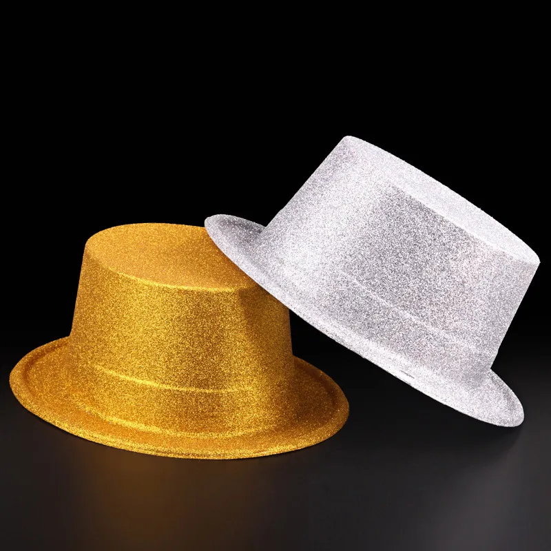 Halloween Ball performance performance hats jazz hats hat Lincoln cap magician hat gold powder hat caps