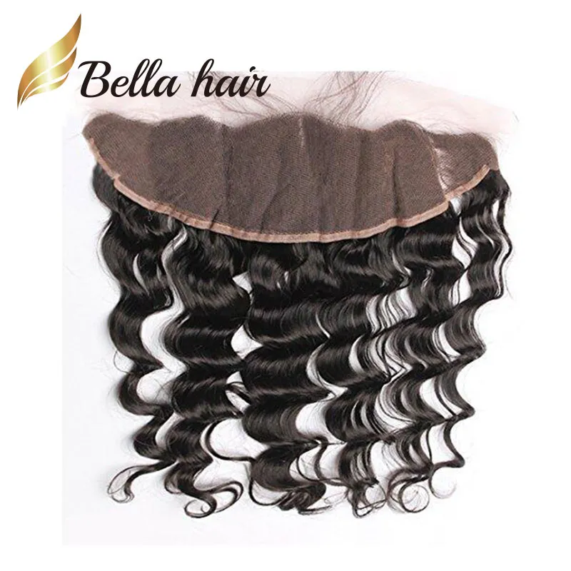 Bellahair 인도 몽골어 브라질 인간의 곰팡이가 아기 머리를 잃어 버리는 깊은 파도 3 번들과 13 * 4 귀 귀에 레이스 정면 폐쇄