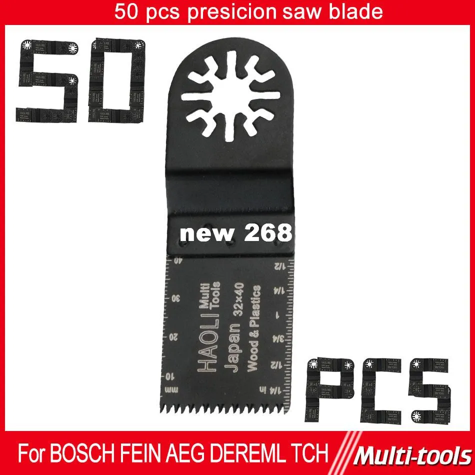 50pc 32mm Precisie Japan Tech Oscillerende Multitool Saw Blade past voor FEIN, Dremel, Tch enz., Gratis verzending