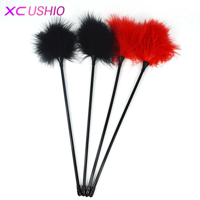 New Clit tickler Spanking Sex Feather Flirting Tickler Sexy Whip Soft Ticklers Slave Flogger Bird Feather Sex Toys for Couple 0701