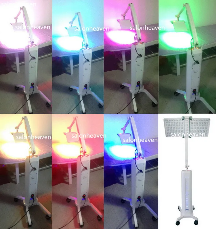 Lâmpada médica LED PDT Terapia com fótons leves com sete cores LED PDT Bio-Light Terapia Skin Rejuvenescimento Skining Spha Machine