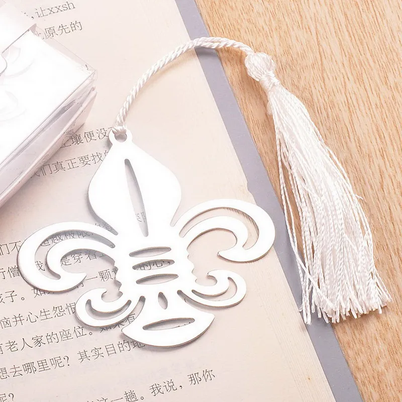 Fleur de Lis Bookmarks Metal FlowerDeluce Bookmarks Baby Shower Souvenirs Bröllopsfavorer och gåvor till Guest2912031