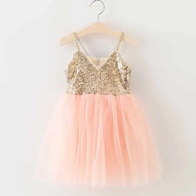 Meninas sequin vestido crianças verão crianças roupas roupas laço princesa vestidos plisse tulle c22926