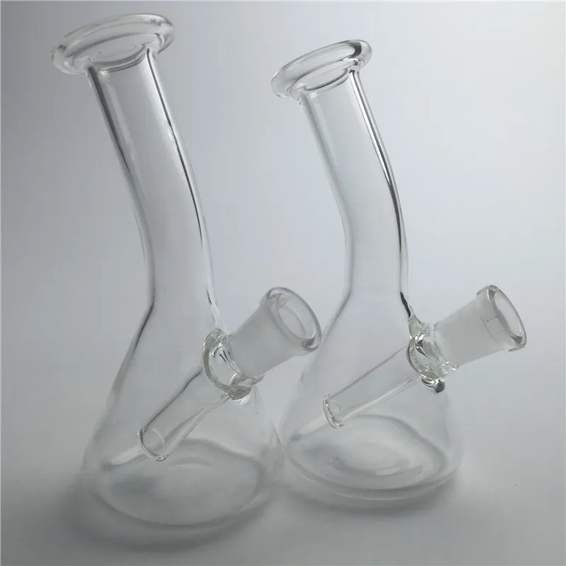 4.3 inch mini glass oil rig bong water pipe with 10mm female 45g clear thick pyrex heady recycler glass bongs