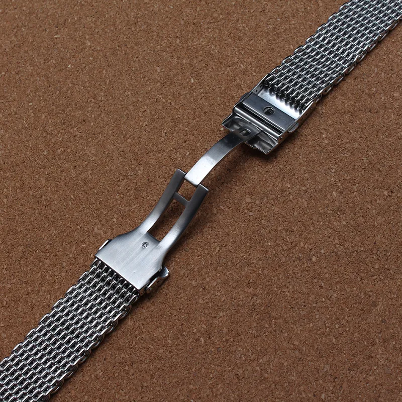 20mm 22mm 24mm Ny högkvalitativ polerad hajmask WatchBands Solid Links Straps Armband Elegant rostfritt stål Kampanj 306R2073541