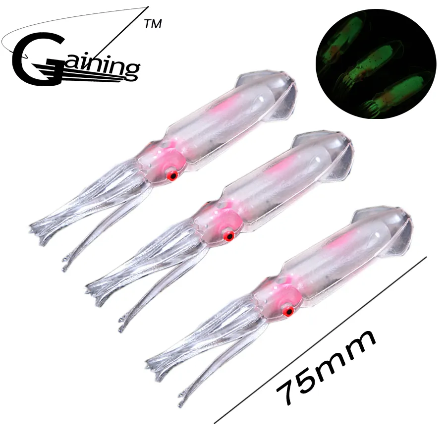 10 pçs / lote pesca lenços lures soft trulinoya pesca macio lure mar pescar lula gabarita isca artificial iscas macias