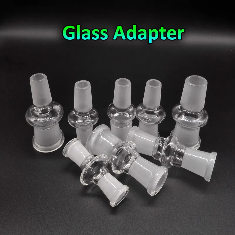 Convertidor de adaptador de vidrio 10 mm 14 mm 18 mm macho hembra a 10 mm 14 mm 18 mm macho hembra adaptadores de vidrio para agua Bongs Dab Rigs cuarzo Banger