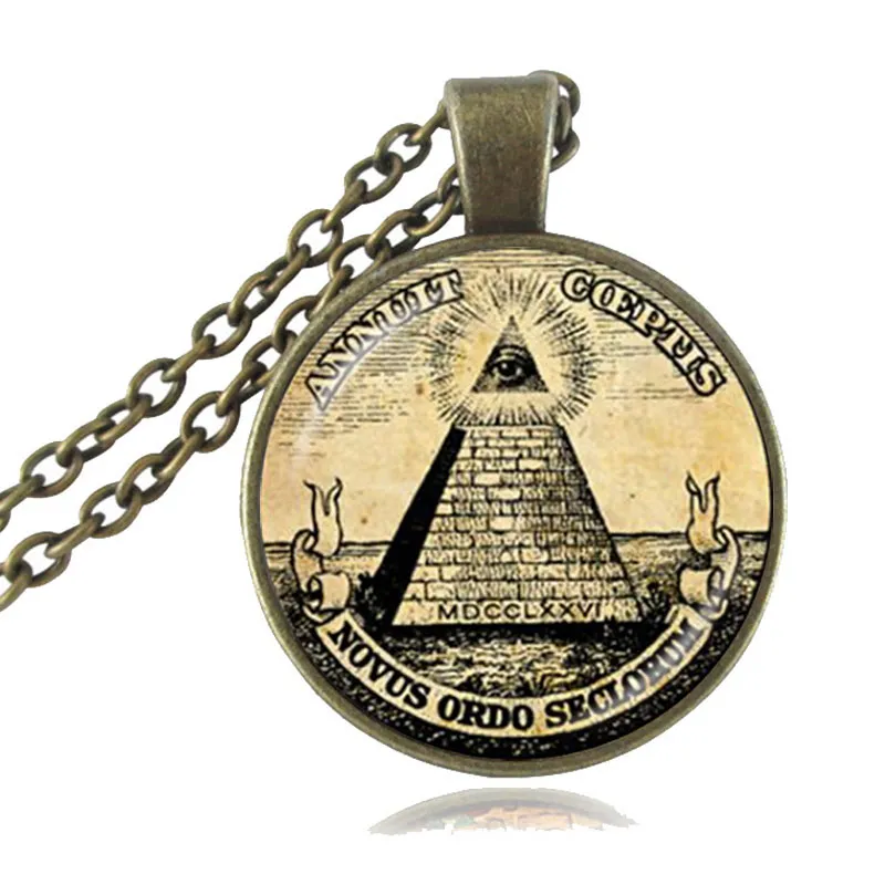 Annuit Coeptis Anhänger Ägypten Pyramide Halskette Auge der Vorsehung Freimaurer Illuminati Freimaurer Zeichen Schmuck Heilige Geometrie Halskette
