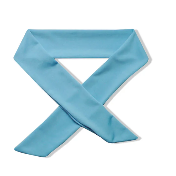 Сплошной светло-синий цвет хлопка стрейч оголовье Sweatband волос группа галстук обратно влаги влагу тренировки 18 цвет бесплатно DHL
