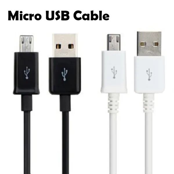 Goedkoopste 300 stks / veel Micro USB-kabel Oplaadkabel 1m USB2.0 Gegevenssynchronisatie Kabel voor Samsung Galaxy S4 S5 S6 S7 HTC Android-telefoon