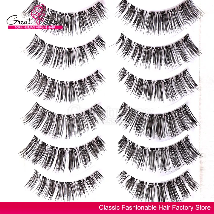 Greatremy Different 6 Styles Natural Thick Soft Fake Eyelashes for Party and Daily Use 