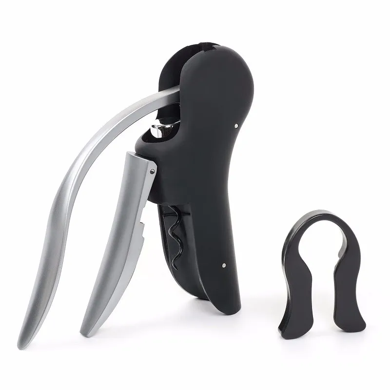 Ny kaninhandtag Style CorksCrew Wine Bottle Opener med Folie Cutter Replacement CorksCrew med folie cutter och ersättare korkskruv