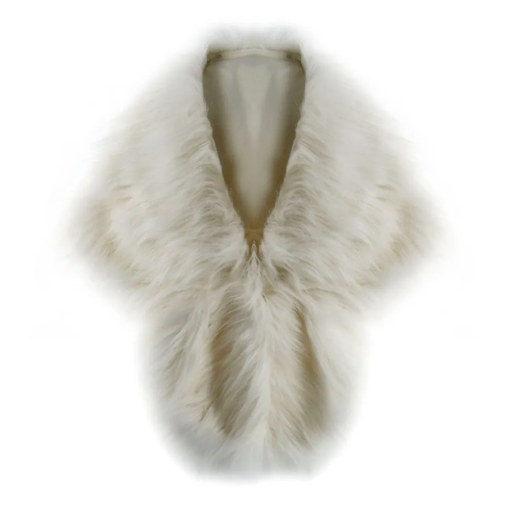 2019新しいブライダルラップカラフルなフェイクの毛皮のショールの女性冬のラップの女の子プロムのカクテルパーティー安い無料サイズ145 * 30