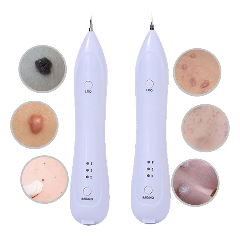 Electric Laser Face Wart Tag Tattoo Remaval Pen Skin Mole Dark Spot Remover Freckle Removal Machine för Salon Home Beauty Care