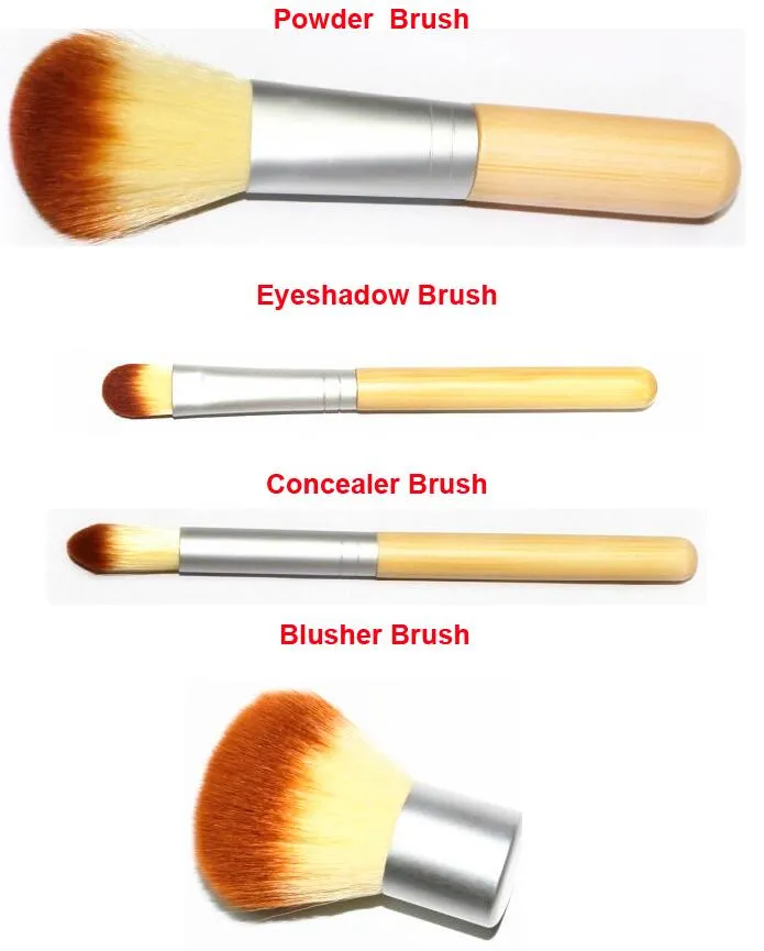 Hot sale Fashion BAMBOO Portable Makeup Brushes Make Up Make-up Brush Cosmetics Set Kit Tools 
