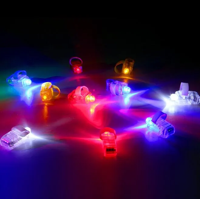 Dekoracja świąteczna Lampa na palec LED rękawiczki Palce Lampa pierścieniowa Glow Laser Palec Wiązki Migające światła Festiwal Party Flash Kid rave Toy