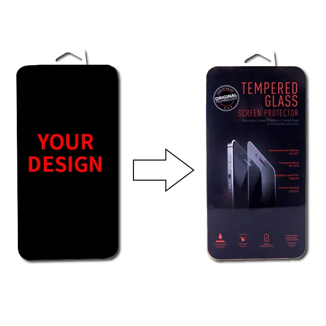 Wholesale Custom Logo Empty Plastic Packaging Box for Tempered Glass Screen Protector for iPhone 7 7 Plus Retail Package Box