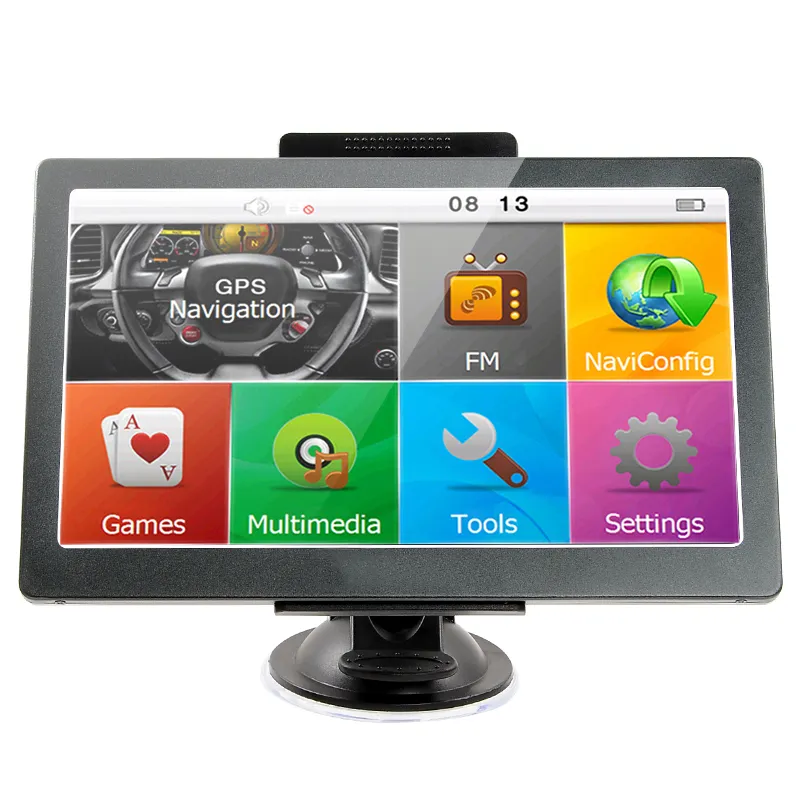 HD 7 인치 자동차 GPS 내비게이션 트럭 네비게이터 터치 스크린 Bluetooth Avin Auto GPS Wince MP4 FM 송신기 DDR256MB 8GB 3D 맵 랩