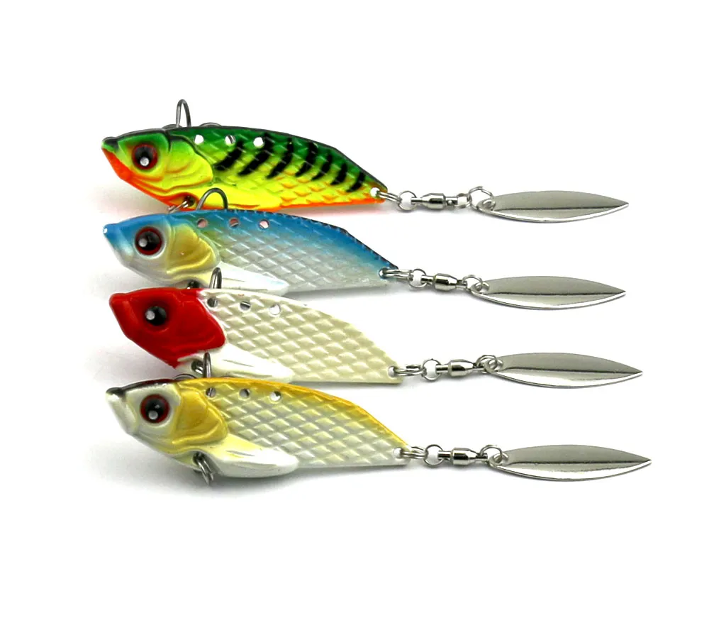 New Arrival 20pcs Sinking Blade VIB Metal Hard Bait Pesca Artificial Fishing Lure 6CM 20G Fishing Tackle