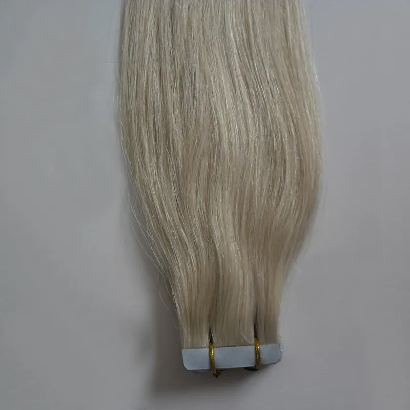 613 Bleach Blonde Бразильская Virgin Hair Tape в наращиваниях человеческих волос 100 г 40шт.